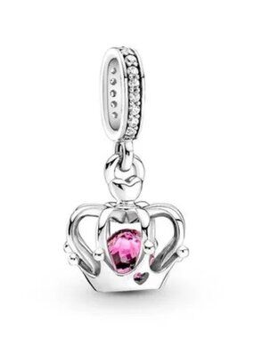 Dangle Crown with Pink CZ